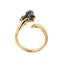 Bague 54 Bague ouverte en or jaune 18 ct avec saphirs 58 Facettes 34048