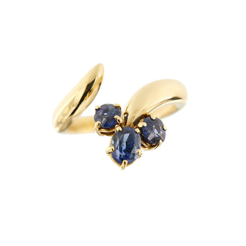 Bague 54 Bague ouverte en or jaune 18 ct avec saphirs 58 Facettes 34048