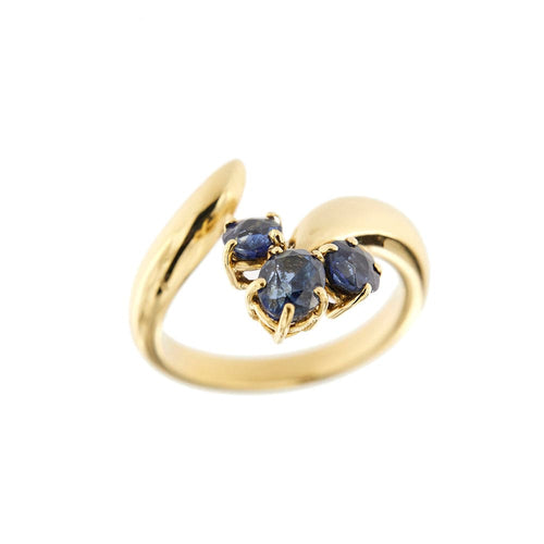 Bague 54 Bague ouverte en or jaune 18 ct avec saphirs 58 Facettes 34048
