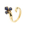 Bague 54 Bague ouverte en or jaune 18 ct avec saphirs 58 Facettes 34048