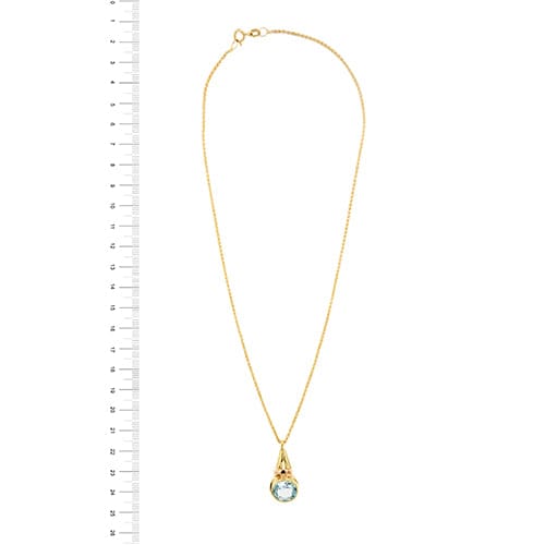 Collier Collier - Topaze ovale 3,40 ct en or 18 ct 58 Facettes 34056