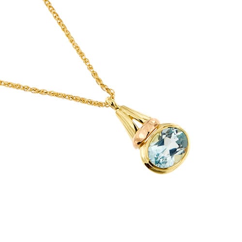 Collier Collier - Topaze ovale 3,40 ct en or 18 ct 58 Facettes 34056