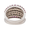 Bague 49.5 Bague en or blanc 18 carats sertie de rubis et diamants 58 Facettes 3411143CN