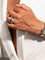 Bague 51 Bague cocktail en or blanc 18 carats avec tanzanite et diamants 58 Facettes 3411145CN