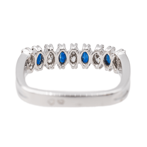 Bague 50 Bague Or blanc, Platine Saphir, Diamant 58 Facettes 3417085CN