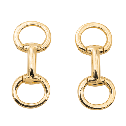 Boutons de manchette Hermès Mors - Boutons de manchette en or jaune 18 carats 58 Facettes 3423439CN