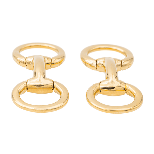 Boutons de manchette Hermès Mors - Boutons de manchette en or jaune 18 carats 58 Facettes 3423439CN
