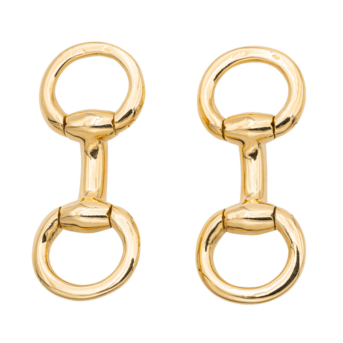 Boutons de manchette Hermès Mors - Boutons de manchette en or jaune 18 carats 58 Facettes 3423439CN
