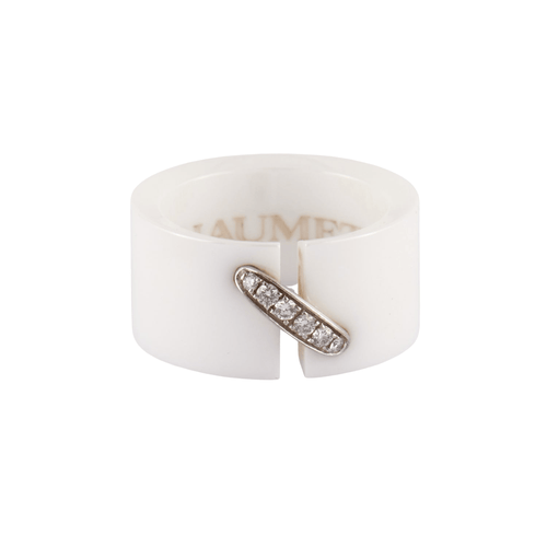 Bague 49 CHAUMET - Bague Liens Céramique blanche 58 Facettes DV0020-1