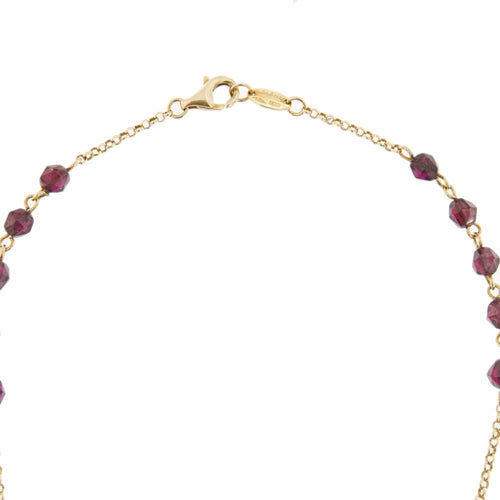 Collier Orso grigio - Collier chapelet en or jaune 18 ct et grenats 58 Facettes 34278