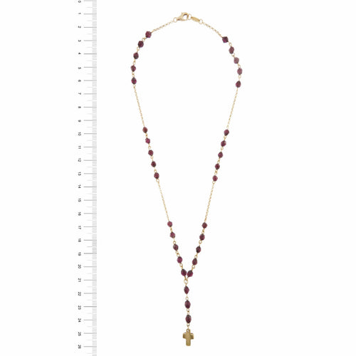 Collier Orso grigio - Collier chapelet en or jaune 18 ct et grenats 58 Facettes 34278