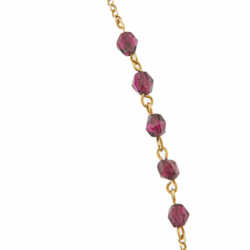 Collier Orso grigio - Collier chapelet en or jaune 18 ct et grenats 58 Facettes 34278