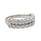 Bague 51 Bague Demi alliance Or blanc, Platine Diamant 58 Facettes 3429844CN