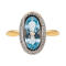 Bague 59 Bague Or jaune Topaze, Diamant 58 Facettes 3437190CN