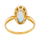 Bague 59 Bague en or jaune 18 carats avec topaze ovale et diamants 58 Facettes 3437190CN