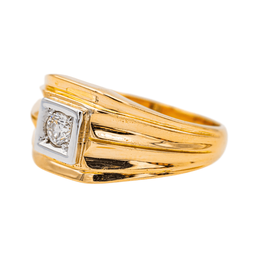Bague 58.5 Bague Tank Or rose Diamant 58 Facettes 3437192CN