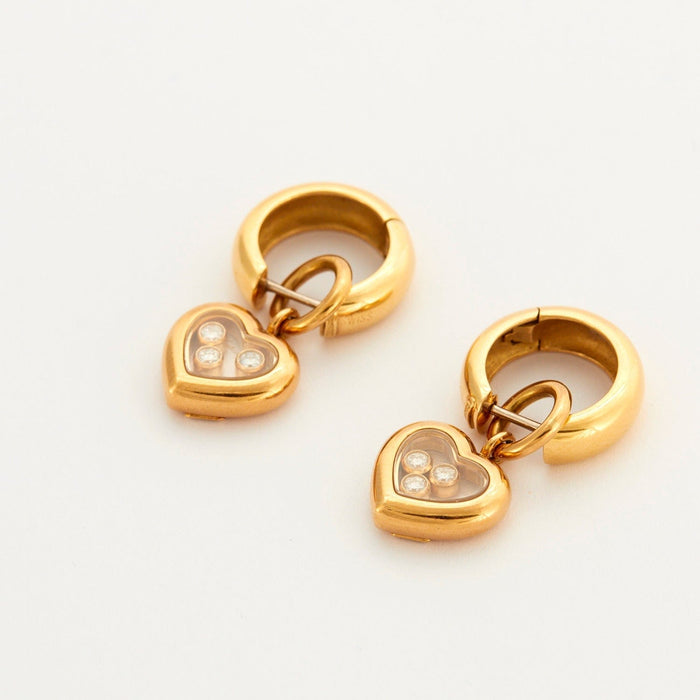 Boucles d'oreilles CHOPARD - Boucles D'oreilles Happy Diamond Heart 58 Facettes DV0321-2