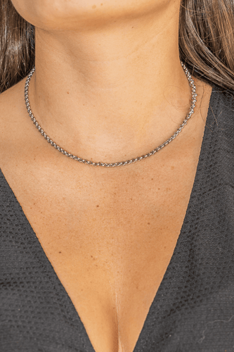 Collier Chopard Collier Jaseron  Or blanc 58 Facettes 3439383CN