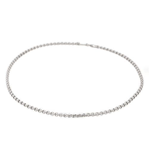 Collier Chopard - Collier maille jaseron en or blanc 18 carats 58 Facettes 3439383CN