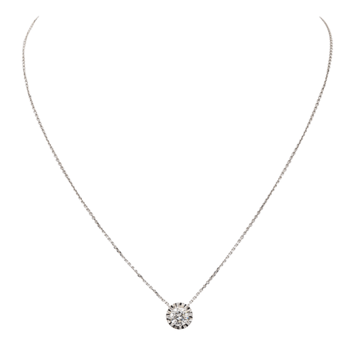 Collier Collier Or blanc Diamant 58 Facettes 3440606CN