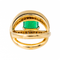 Bague 54.5 Bague Or jaune Emeraude, Diamant 58 Facettes 3440736CN