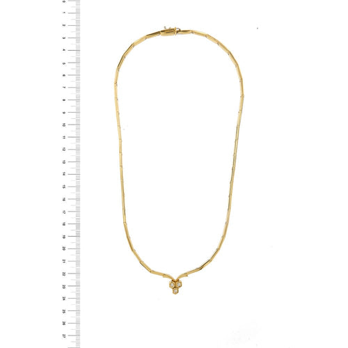 Collier Damiani - Collier en or jaune 18 ct avec 3 diamants 58 Facettes 34417