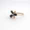 Bague 52 Bague fleur en or jaune 18 carats, saphirs et diamants 58 Facettes 34423