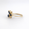 Bague 52 Bague fleur en or jaune 18 carats, saphirs et diamants 58 Facettes 34423