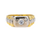 Bague 53 Bague en or jaune et or blanc 18 carats avec diamant 58 Facettes 3447713CN