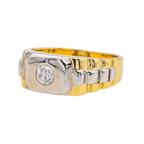 Bague 53 Bague Or jaune, Or blanc Diamant 58 Facettes 3447713CN