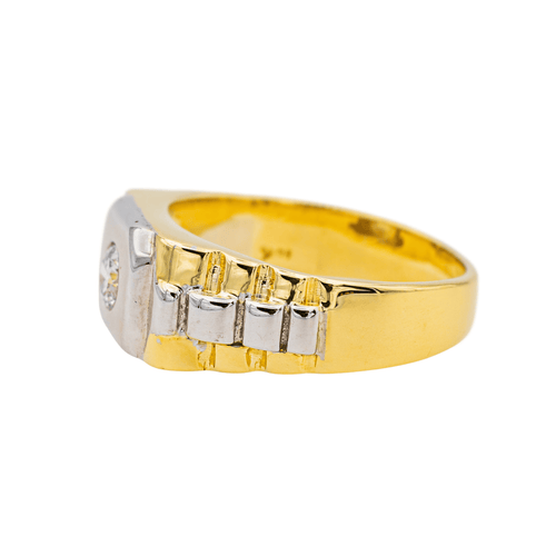 Bague 53 Bague Or jaune, Or blanc Diamant 58 Facettes 3447713CN
