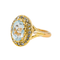 Bague 47 Pompadour - Bague en or jaune avec aigue-marine et diamants 58 Facettes 3447714CN