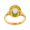 Bague 47 Pompadour - Bague en or jaune avec aigue-marine et diamants 58 Facettes 3447714CN