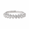 Bague 55 Bague demi-alliance en or blanc 18 carats et diamants 58 Facettes 3447715CN
