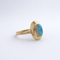 Bague 51.5 Bague en or jaune 18 carats à opale ovale 58 Facettes 34478