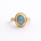 Bague 51.5 Bague en or jaune 18 carats à opale ovale 58 Facettes 34478