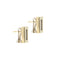 Boucles d'oreilles Boucles d’oreilles rectangulaires - Puces en or jaune et blanc 18 ct avec diamants 58 Facettes 34505