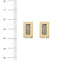 Boucles d'oreilles Boucles d’oreilles rectangulaires - Puces en or jaune et blanc 18 ct avec diamants 58 Facettes 34505