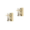 Boucles d'oreilles Boucles d’oreilles rectangulaires - Puces en or jaune et blanc 18 ct avec diamants 58 Facettes 34505