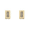 Boucles d'oreilles Boucles d’oreilles rectangulaires - Puces en or jaune et blanc 18 ct avec diamants 58 Facettes 34505