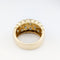 Bague 56 Bague large pavée de diamants en or jaune 18 carats 58 Facettes 34524
