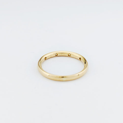 Bague 50.5 Bague alliance en or jaune 18 carats et diamants 58 Facettes 34535