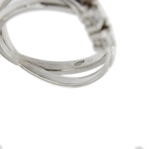 Bague Bague contrarié en or blanc 18 ct avec saphir et diamants 58 Facettes 34539