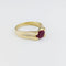 Bague 53 Bague en or jaune 18 carats avec rubis ovale et diamants 58 Facettes 34543