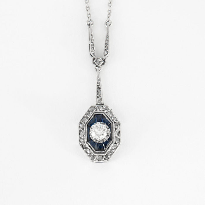 Collier Collier Art Déco saphirs diamants 58 Facettes DV0291-1