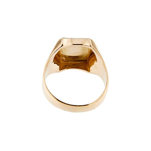 Bague Bague homme porte-bonheur bicolore en or rose et or blanc 18 ct 58 Facettes 34590