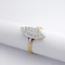 Bague 54 Bague marquise pavée de diamants en or jaune et or blanc 18 carats 58 Facettes 34598