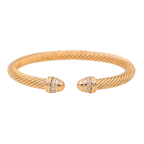 Bracelet Bracelet Jonc Or rose Diamant 58 Facettes 3462405CN