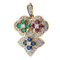 Pendentif Pendentif Or jaune Diamant, Rubis, Saphir 58 Facettes 3462664CN