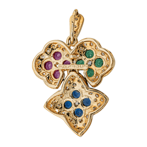 Pendentif Pendentif Or jaune Diamant, Rubis, Saphir 58 Facettes 3462664CN
